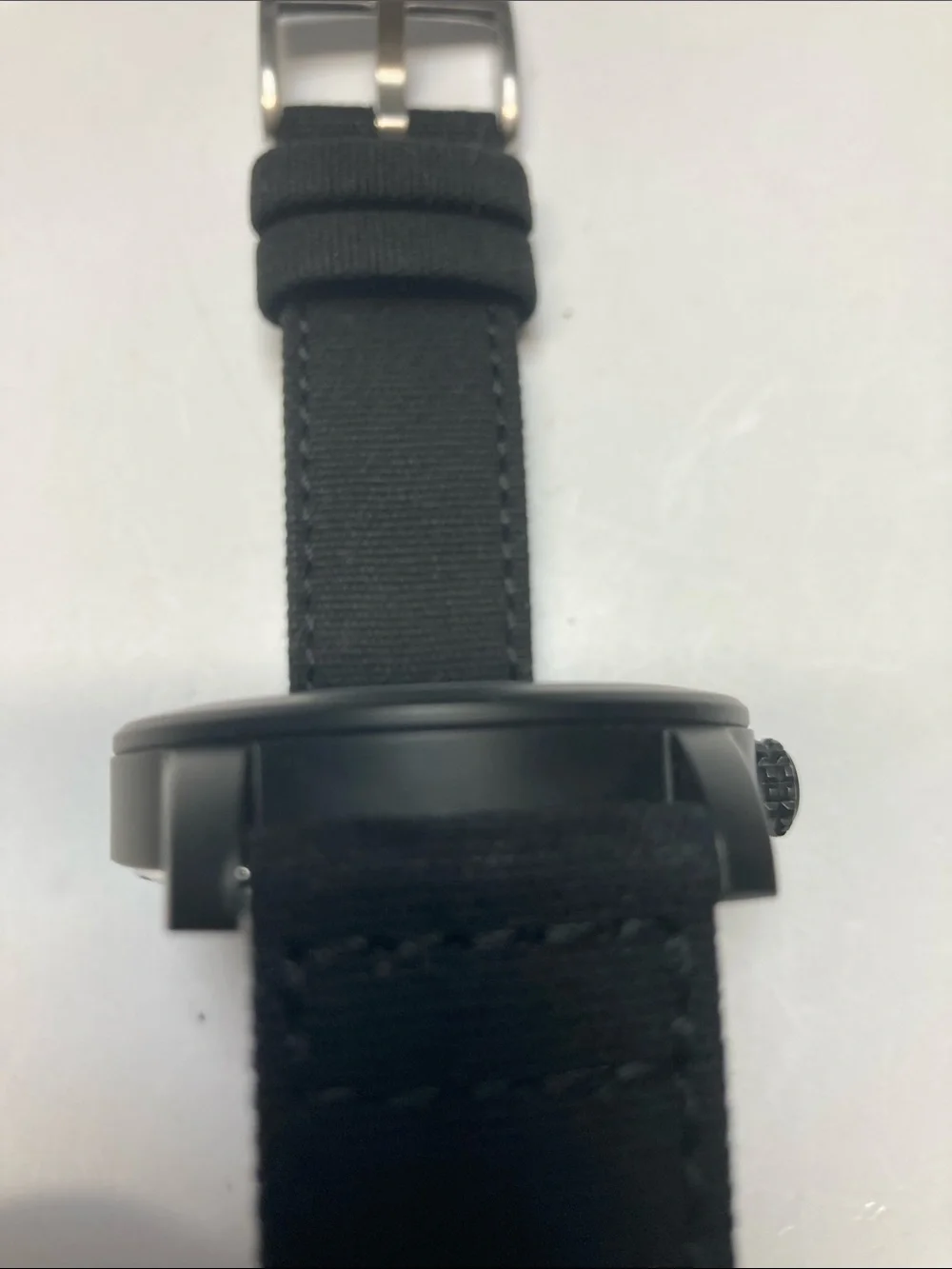 Citizen E101-S064783, eco drive, Blacked out Dial, Black Barton Canvas Strap
